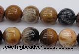 CWJ265 15.5 inches 14mm round wood jasper gemstone beads wholesale