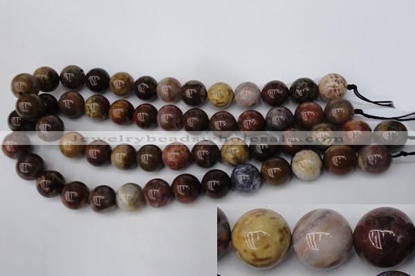 CWJ276 15.5 inches 15mm round wood jasper gemstone beads wholesale