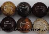 CWJ286 15.5 inches 18mm round wood jasper gemstone beads wholesale