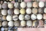 CWJ446 15.5 inches 16mm round matte wood jasper beads wholesale