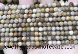 CWJ450 15.5 inches 4mm faceted round wood jasper beads wholesale