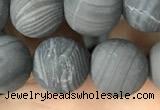 CWJ560 15.5 inches 12mm round matte coffee wood jasper beads wholesale