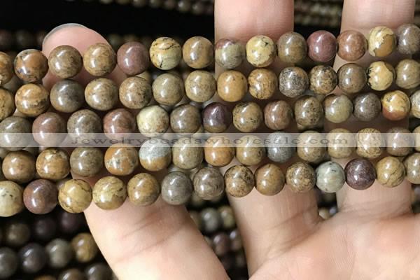 CWJ563 15.5 inches 6mm round wood jasper beads wholesale