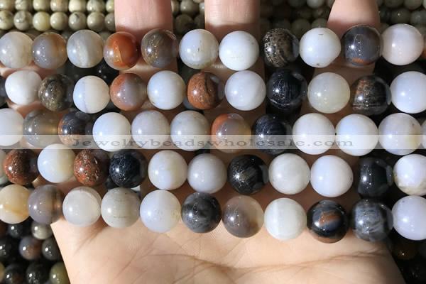 CWJ571 15.5 inches 10mm round Arizona petrified wood jasper beads