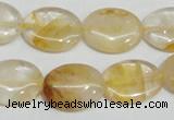 CYC02 15.5 inches 15*20mm oval yellow crystal quartz beads