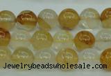 CYC103 15.5 inches 10mm round yellow crystal quartz beads