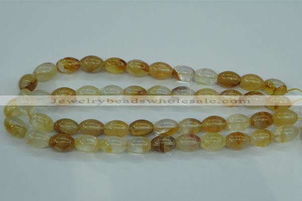 CYC120 15.5 inches 12*16mm rice yellow crystal quartz beads