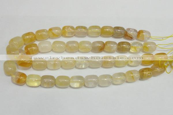 CYC15 15.5 inches 14*17mm drum yellow crystal quartz beads