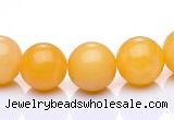 CYJ01 16 inches 4mm round yellow jade gemstone beads Wholesale