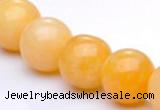 CYJ08 18mm round 16 inches yellow jade gemstone beads Wholesale