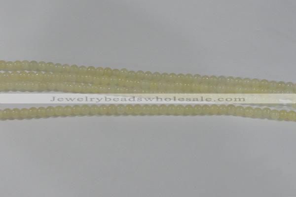 CYJ159 15.5 inches 4mm round yellow jade beads wholesale