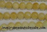 CYJ161 15.5 inches 8mm round yellow jade beads wholesale