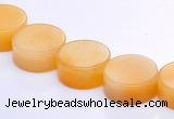 CYJ20 16 inches 12mm coin yellow jade gemstone beads Wholesale