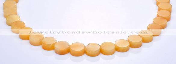 CYJ20 16 inches 12mm coin yellow jade gemstone beads Wholesale