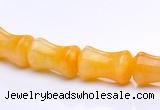 CYJ21 9*13mm bone shape yellow jade gemstone beads Wholesale