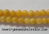 CYJ251 15.5 inches 6mm round yellow jade beads wholesale