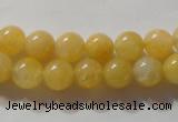 CYJ252 15.5 inches 8mm round yellow jade beads wholesale