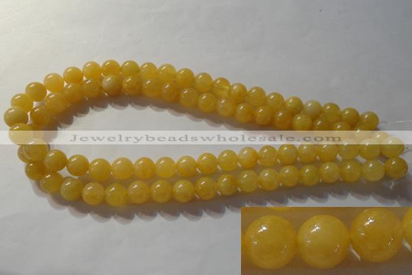 CYJ253 15.5 inches 10mm round yellow jade beads wholesale