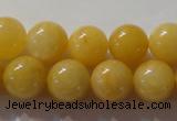 CYJ254 15.5 inches 12mm round yellow jade beads wholesale