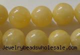 CYJ255 15.5 inches 14mm round yellow jade beads wholesale