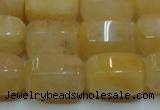 CYJ270 15.5 inches 10*14mm faceted tube yellow jade gemstone beads