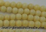 CYJ301 15.5 inches 6mm round yellow jade beads wholesale