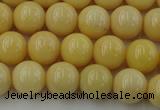 CYJ302 15.5 inches 8mm round yellow jade beads wholesale