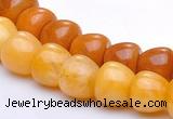 CYJ32 8*8mm bread shape yellow jade gemstone beads Wholesale