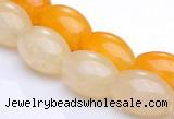 CYJ33 16 inches 8*12mm rice yellow jade gemstone beads Wholesale