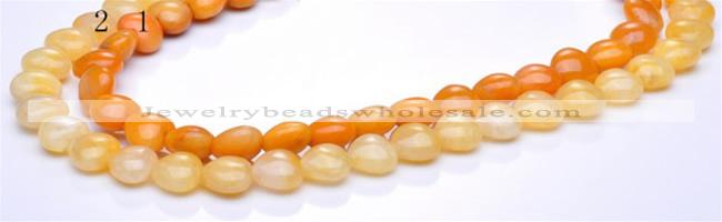 CYJ39 16 inch 20*20mm heart yellow jade gemstone beads Wholesale