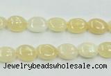 CYJ59 15.5 inches 8*10mm oval yellow jade gemstone beads wholesale