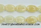 CYJ60 15.5 inches 10*14mm oval yellow jade gemstone beads wholesale