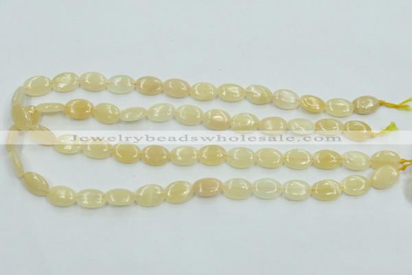 CYJ60 15.5 inches 10*14mm oval yellow jade gemstone beads wholesale