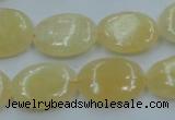 CYJ62 15.5 inches 15*20mm oval yellow jade gemstone beads wholesale