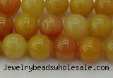 CYJ622 15.5 inches 8mm round yellow jade beads wholesale