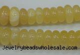 CYJ65 15.5 inches 6*12mm rondelle yellow jade beads wholesale