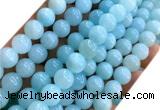 CYJ676 15 inches 10mm round dyed yellow jade beads wholesale