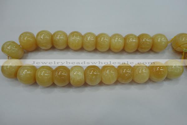 CYJ68 15.5 inches 18*25mm rondelle yellow jade beads wholesale