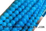 CYJ681 15 inches 8mm round dyed yellow jade beads wholesale