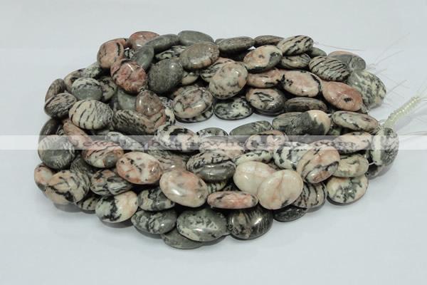 CZJ08 16 inches 13*18mm oval zebra jasper gemstone beads Wholesale