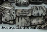 CZJ10 16 inches 12*16mm rectangle zebra jasper gemstone beads