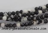 CZJ202 15.5 inches 6mm round black & white zebra jasper beads