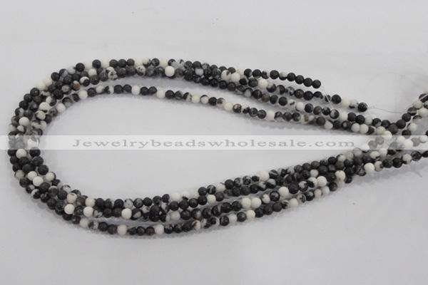 CZJ202 15.5 inches 6mm round black & white zebra jasper beads