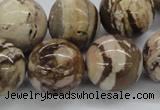 CZJ256 15.5 inches 20mm round zebra jasper beads wholesale