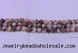 CZJ263 15.5 inches 10mm round matte zebra jasper beads