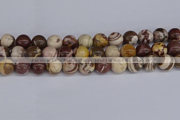 CZJ275 15.5 inches 14mm round zebra jasper beads wholesale