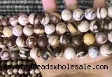 CZJ294 15.5 inches 12mm round brown zebra jasper beads wholesale