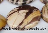 CZJ360 15.5 inches 30*40mm oval zebra jasper beads wholesale