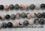 CZJ401 15.5 inches 6mm round pink zebra jasper beads wholesale