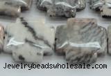 CZJ53 16 inches 25*25mm cross zebra jasper gemstone beads wholesale